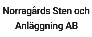 Norragårds Sten och Anläggning AB