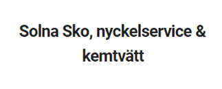 Solna Sko, nyckelservice & kemtvätt